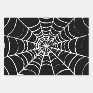 Dunkles Web Geschenkpapier Set