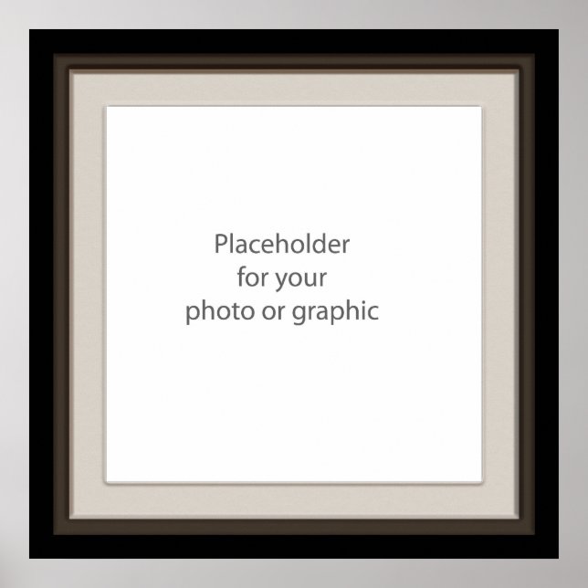 Dunkles Zierrahmen-Overlay Poster (Vorne)