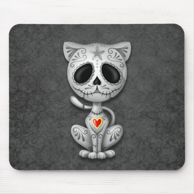 Dunkles Zombie-Zuckerkätzchen Mousepad (Vorne)