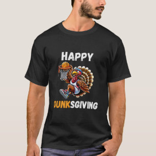 Dunksgiving Truthahn Skelett Spieler Lustiges Dank T-Shirt