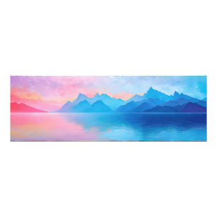 "Dunlach" Weite rosa und blaue Landschaft Seascape Fotodruck