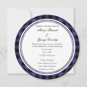 Dunlap Scottish Wedding Round Einladung