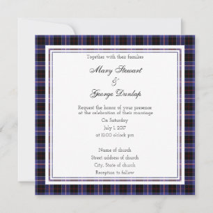 Dunlap Scottish Wedding Square Einladung