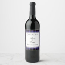 Dunlap Scottish Wedding Wine Label
