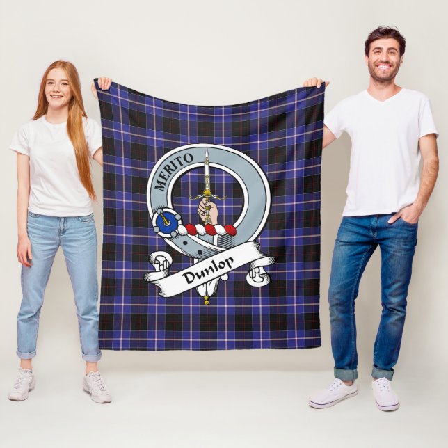 Dunlop Clan Abzeichen Tartan Kariert Fleecedecke (Beispiel)