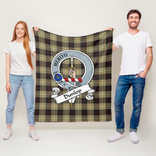 Dunlop Jagdklan Abzeichen Tartan Kariert Fleecedecke