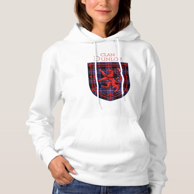 Dunlop Tartan Scottish Kariert Lion Rampant Hoodie (Vorderseite)