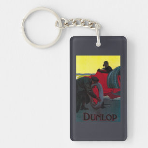 Dunlop Vintage Poster Europa Schlüsselanhänger