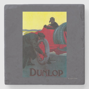 Dunlop Vintage Poster Europa Steinuntersetzer