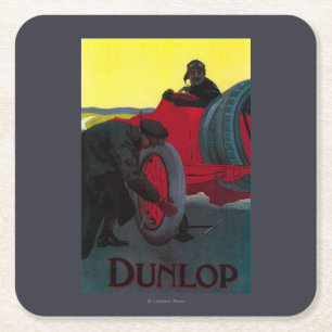 Dunlop Vintages PosterEurope Rechteckiger Pappuntersetzer