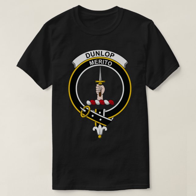 Dunlop Wappen Tartan Clan Scottish Clan T-Shirt (Design vorne)