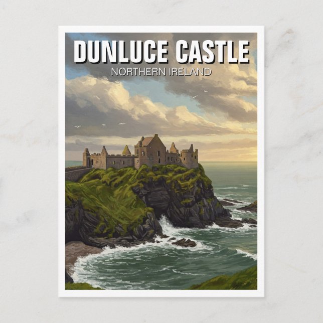 Dunluce Castle Nordirland Travel Postkarte (Vorderseite)