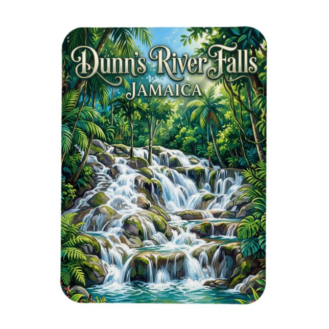 Dunn’s River Falls Jamaika Magnet (Vertikal)