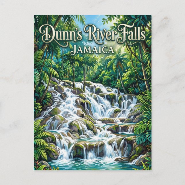 Dunn’s River Falls Jamaika Postkarte (Vorderseite)