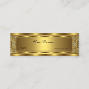 Dünn Verziert Gold Elegant Klassisch Mini Visitenkarte