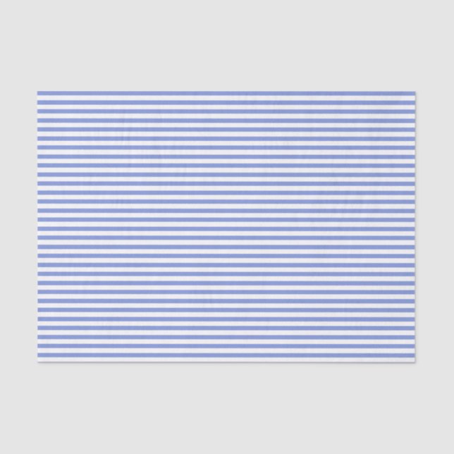 Dünnblaue und weiße Streifen - Gewebepapier Seidenpapier (Vorderseite)