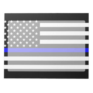 Dünne blaue Linie, amerikanisches Flag Grafische D Notizblock