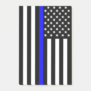 Dünne blaue Linie, amerikanisches Flag Grafische D Post-it Klebezettel