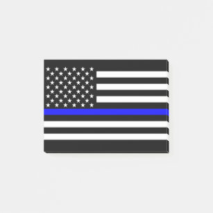 Dünne blaue Linie, amerikanisches Flag Grafische D Post-it Klebezettel