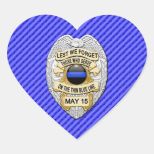 Dünne blaue Linie Eins-a-Kind Herz-Aufkleber