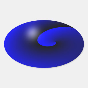 Dünne blaue Linie Eins-a-Kind Ovaler Aufkleber