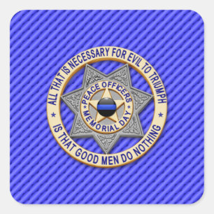 Dünne blaue Linie Eins-a-Kind Quadratischer Aufkleber