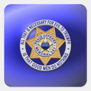 Dünne blaue Linie Eins-a-Kind Quadratischer Aufkleber