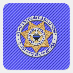 Dünne blaue Linie Eins-a-Kind Quadratischer Aufkleber