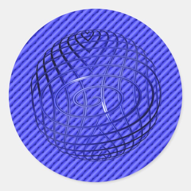 Dünne blaue Linie Eins-a-Kind Runder Aufkleber (Vorderseite)