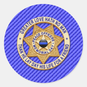 Dünne blaue Linie Eins-a-Kind Runder Aufkleber