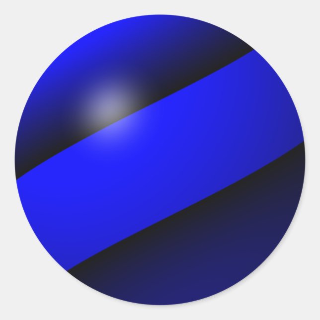 Dünne blaue Linie Eins-a-Kind Runder Aufkleber (Vorderseite)