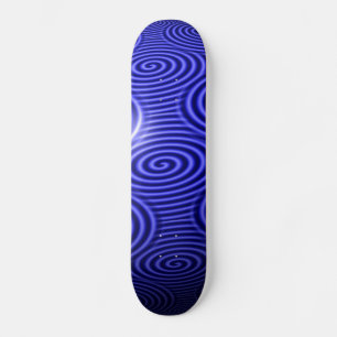 Dünne blaue Linie Glossy Swirl Skateboard