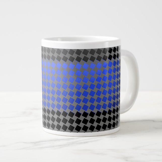 Dünne blaue Linie Jumbo-Tasse (Vorderseite Rechts)