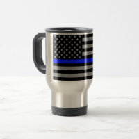 Dünne blaue Linie Kaffee-Tasse