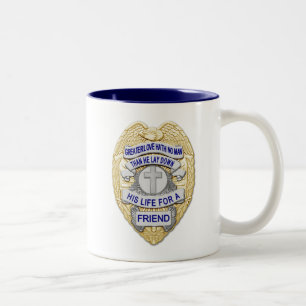Dünne blaue Linie leuchtender Button und goldenes  Zweifarbige Tasse