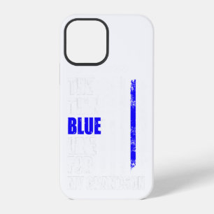Dünne blaue Linie Polizei-Flagge Back The Blue als iPhone 12 Pro Hülle