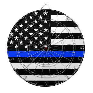 Dünne Blaue Linie Polizei-Flagge Dartscheibe