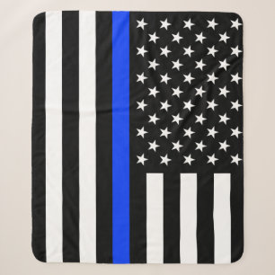 Dünne Blaue Linie Polizei-Flagge Sherpadecke