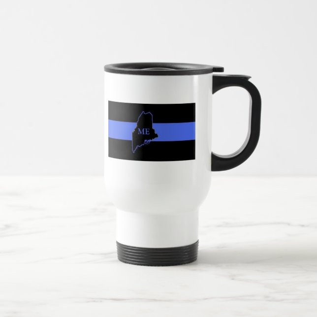 Dünne blaue Linie Reise-Tasse Maines Reisebecher (Rechts)