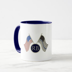 Dünne blaue Linie Tasse