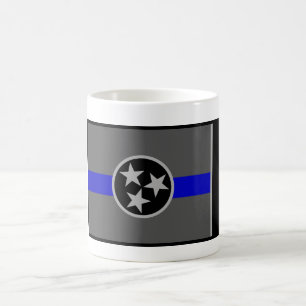 DÜNNE BLAUE LINIE TASSE