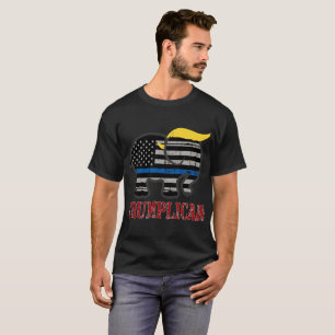 Dünne blaue Linie Trumplican Shirt