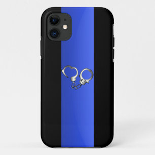 Dünne blaue Linie und Handschellen Case-Mate iPhone Hülle