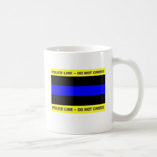 Dünne blaue Polizei-Linie Tasse