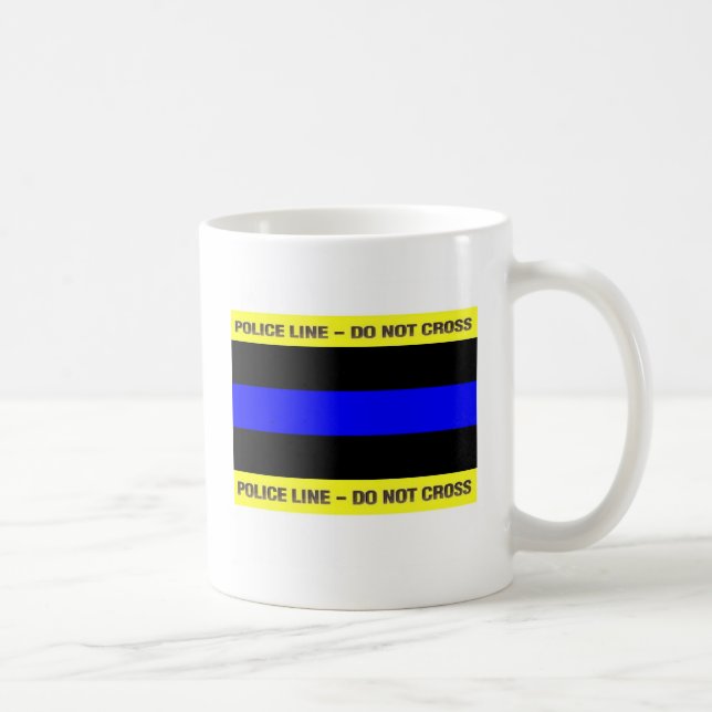Dünne blaue Polizei-Linie Tasse (Rechts)