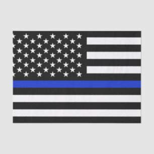Dünne Blue Line-amerikanische Flagge Seidenpapier