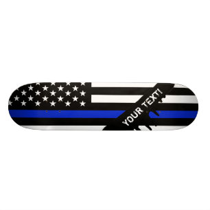 Dünne Blue Line-amerikanische Flagge Skateboard