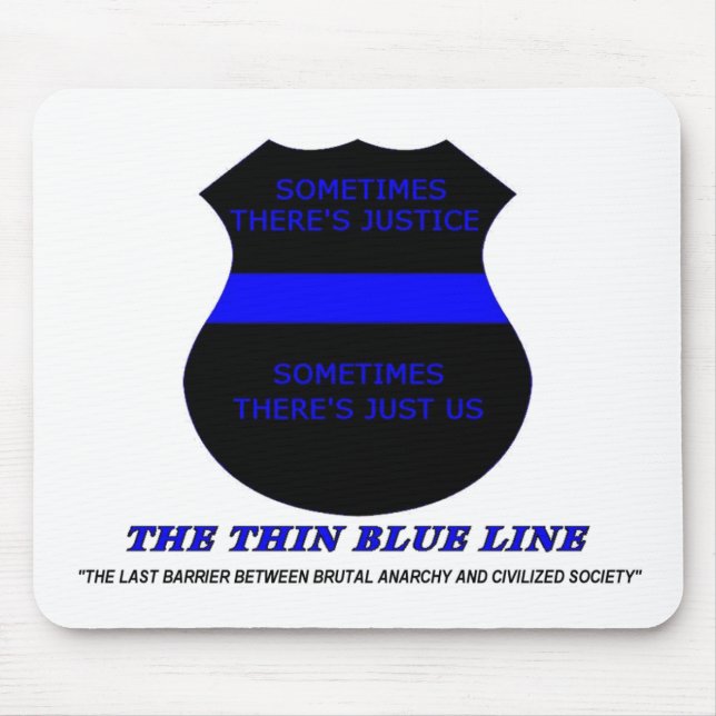Dünne Blue Line Mousepad (Vorne)