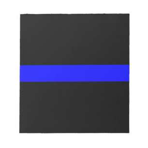 Dünne Blue Line-Polizeibeamte-Denkmal-Flagge Notizblock