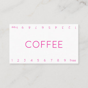 Dünne doppelte Zahlen-Treue-Kaffee-Stempelkarte Treuekarte